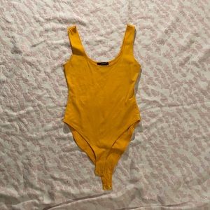 Yellow forever 21 bodysuit!